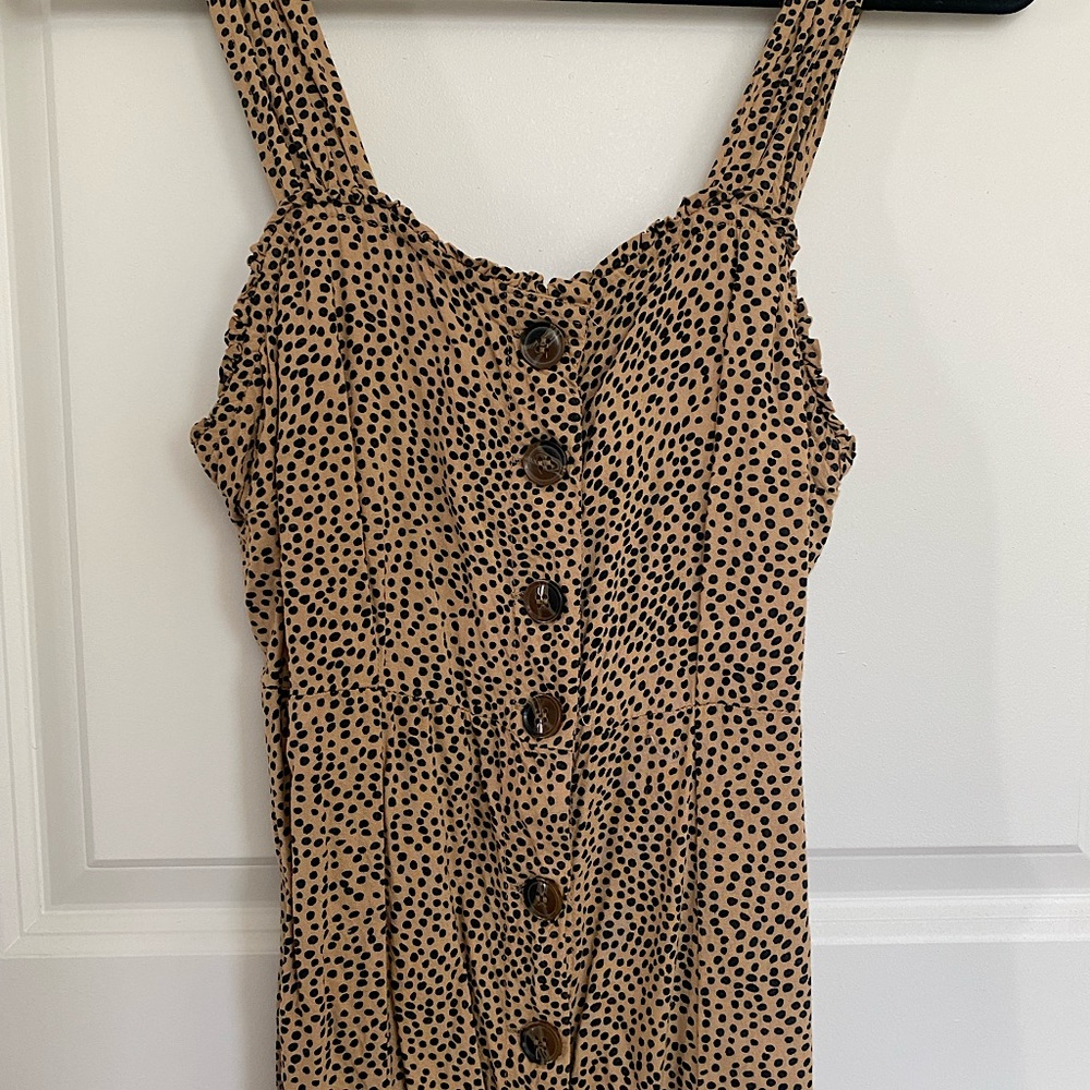 Cheetah print button down summer dress